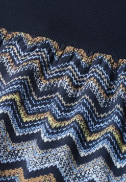 Midi-jurk met gestructureerde rok