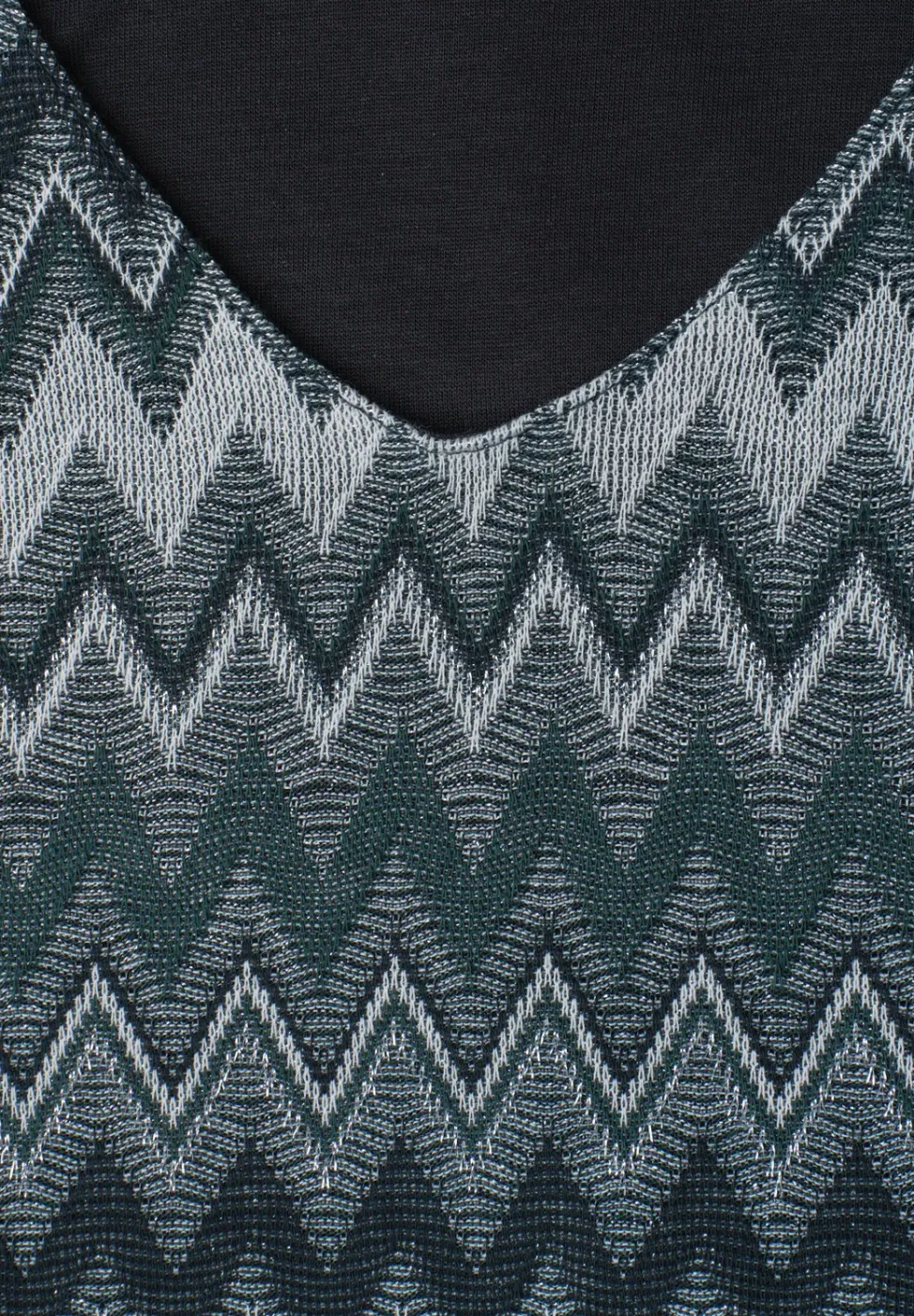 Midi-jurk met V-hals in jacquardstof