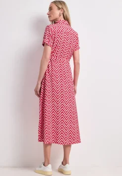 Midi-jurk met zigzagpatroon