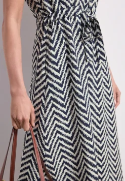 Midi-jurk met zigzagpatroon