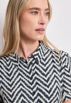Midi-jurk met zigzagpatroon