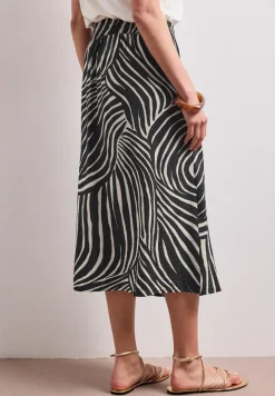 Midirok in wikkel-look met print