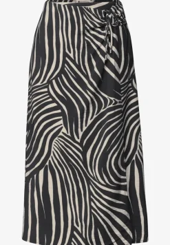 Midirok in wikkel-look met print
