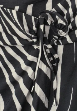 Midirok in wikkel-look met print