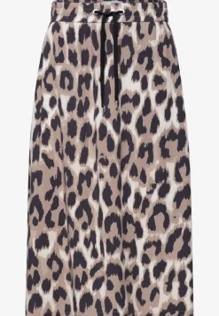 Midi-rok met elastische tailleband en print