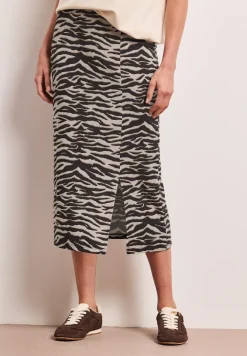 Midirok met split en dierenprint