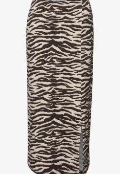Midirok met split en dierenprint