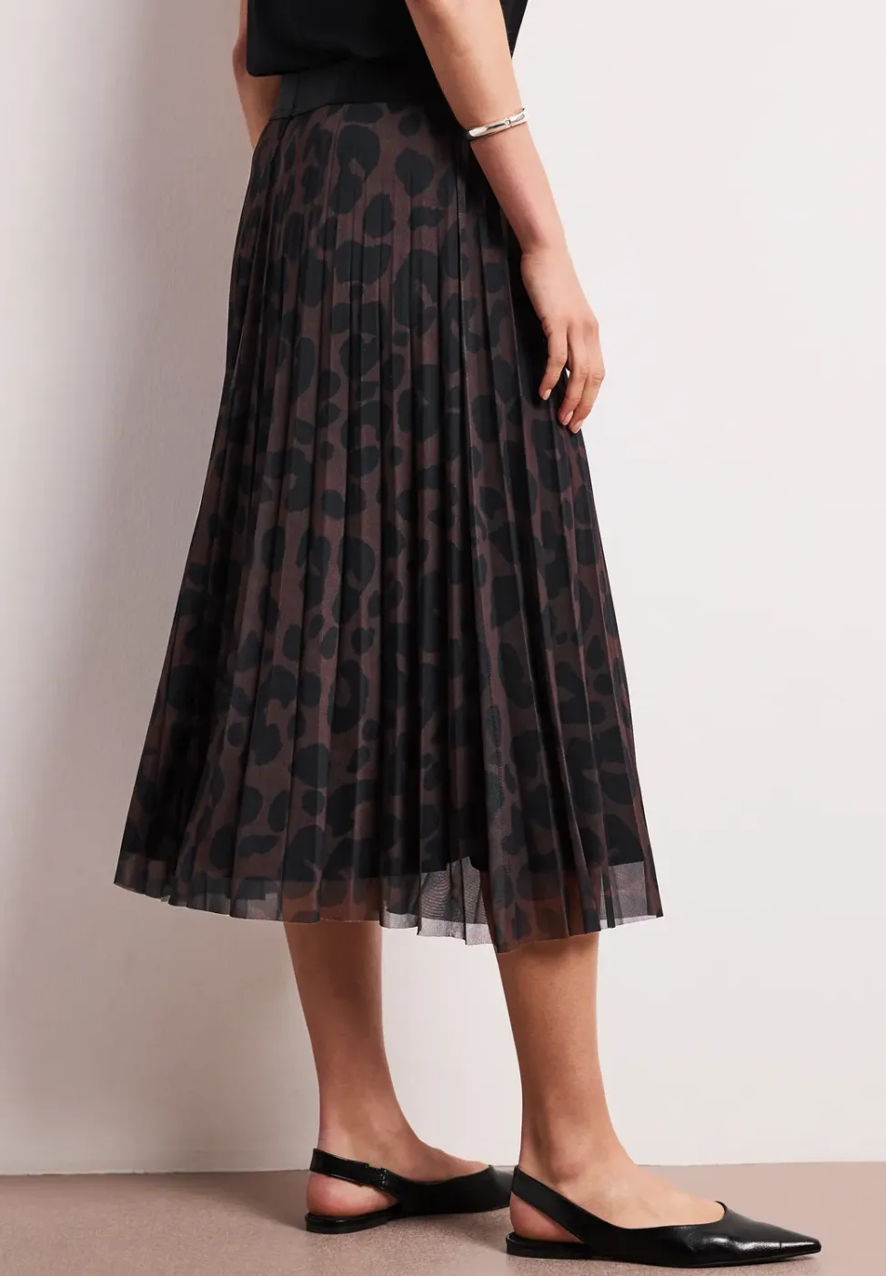 Midirok van mesh met print