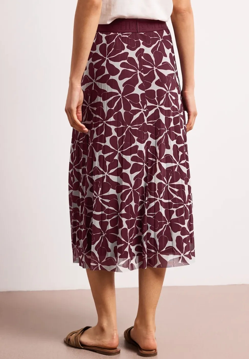 Midirok van mesh met print