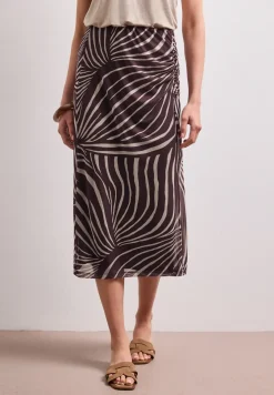 Midirok van mesh met print