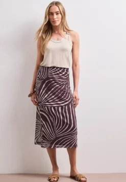 Midirok van mesh met print