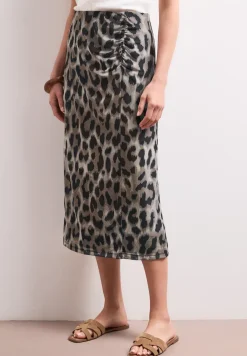 Midirok van mesh met print