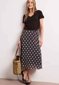 Midirok van mesh met print