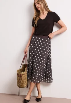Midirok van mesh met print