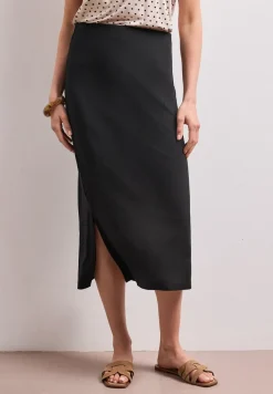 Midirok van tricot in effen kleur