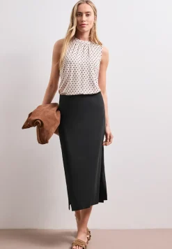 Midirok van tricot in effen kleur