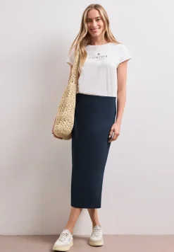 Midirok van tricot in effen kleur