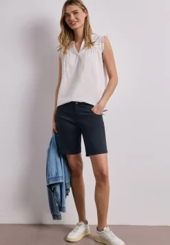 Mid Waist bermuda in satijnen look