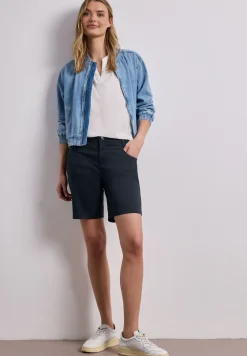 Mid Waist bermuda in satijnen look