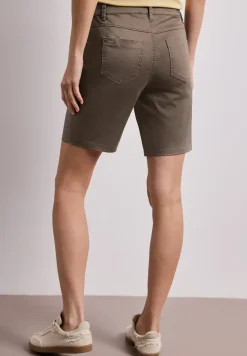 Mid Waist bermuda in satijnen look
