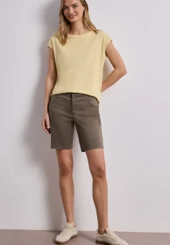 Mid Waist bermuda in satijnen look