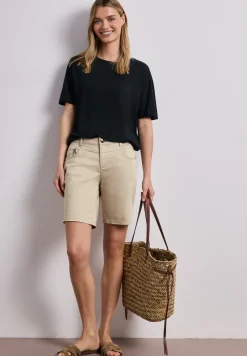 Mid Waist Bermuda in satijnlook