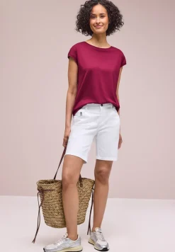 Mid Waist Bermuda in satijnlook