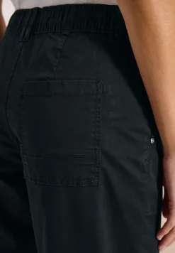 Mid Waist broek met wijde pijpen in casual pasvorm