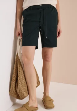Mid Waist shorts met wijde pijpen in Loose Fit