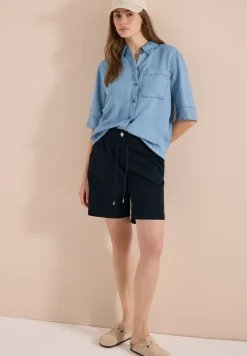 Mid Waist shorts met wijde pijpen in Loose Fit