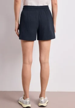 Mid Waist shorts van neteldoek
