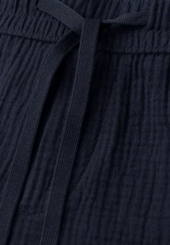 Mid Waist shorts van neteldoek