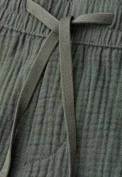 Mid Waist shorts van neteldoek