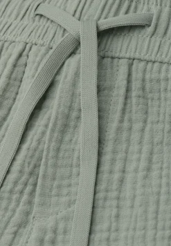 Mid Waist shorts van neteldoek