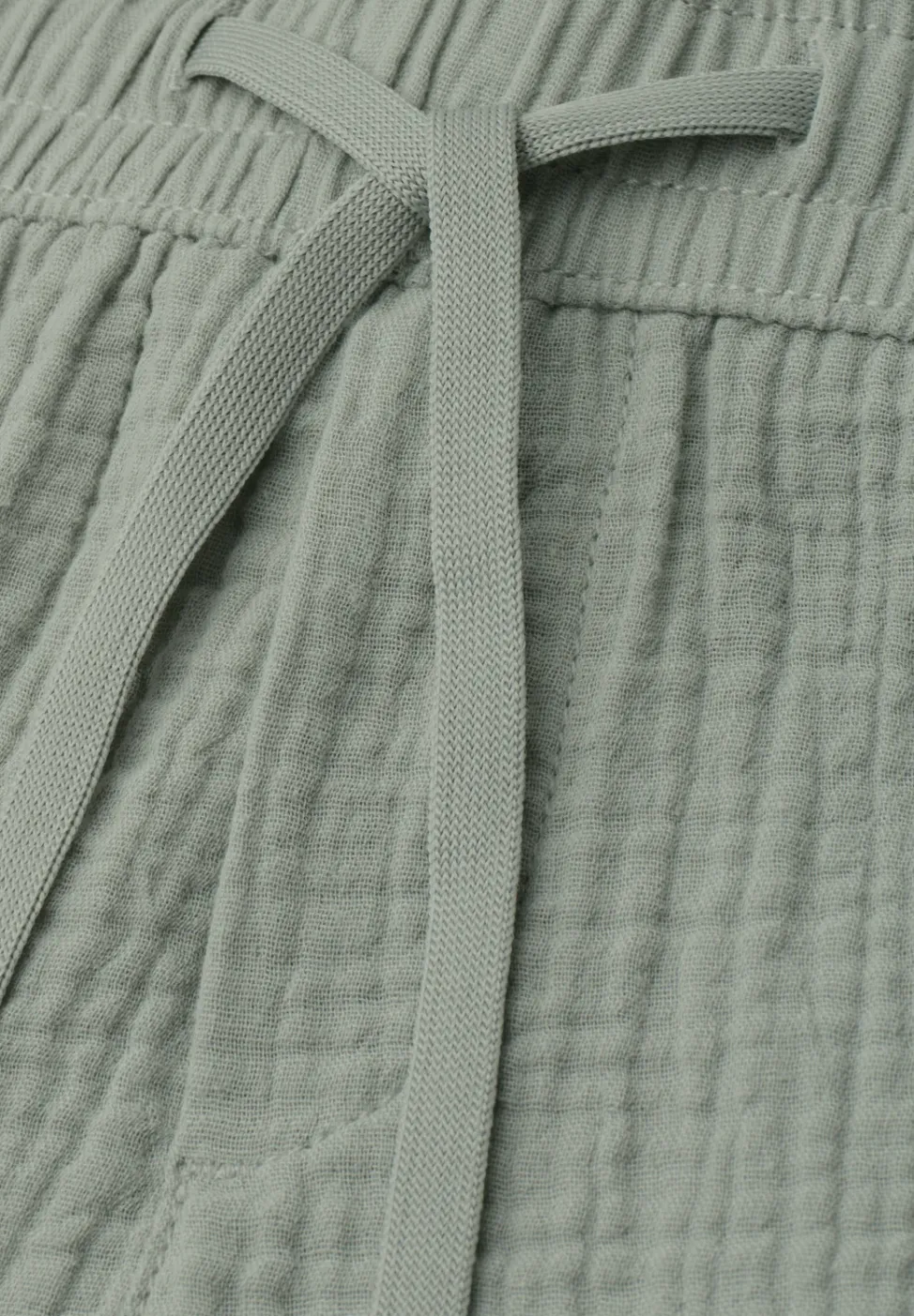 Mid Waist shorts van neteldoek