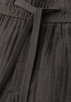Mid Waist shorts van neteldoek