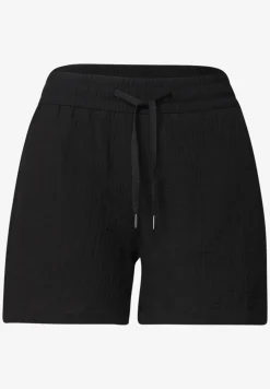 Mid Waist shorts van neteldoek