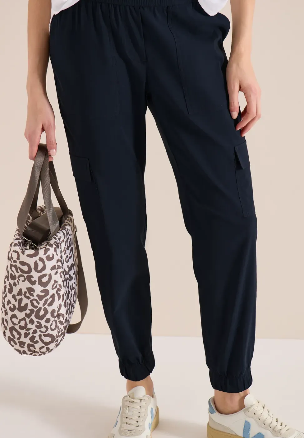Mid Waist Slim Legs broek in cargo-look