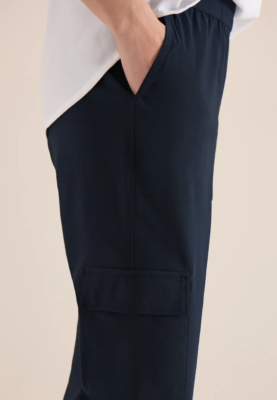Mid Waist Slim Legs broek in cargo-look