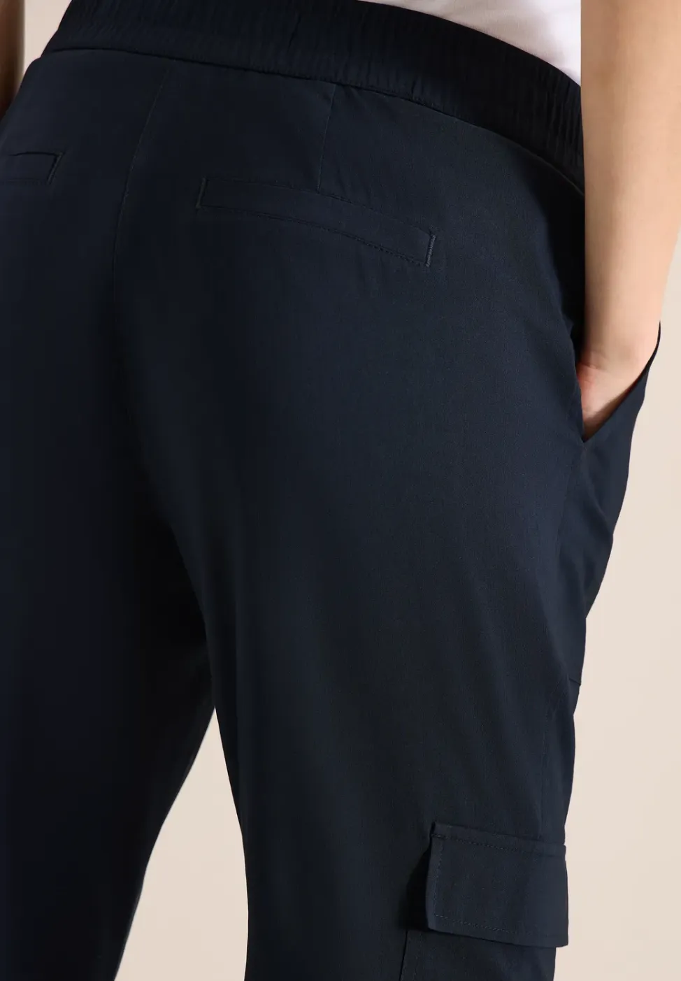Mid Waist Slim Legs broek in cargo-look