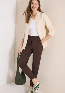 Mid Waist Slim Legs broek in cargo-look