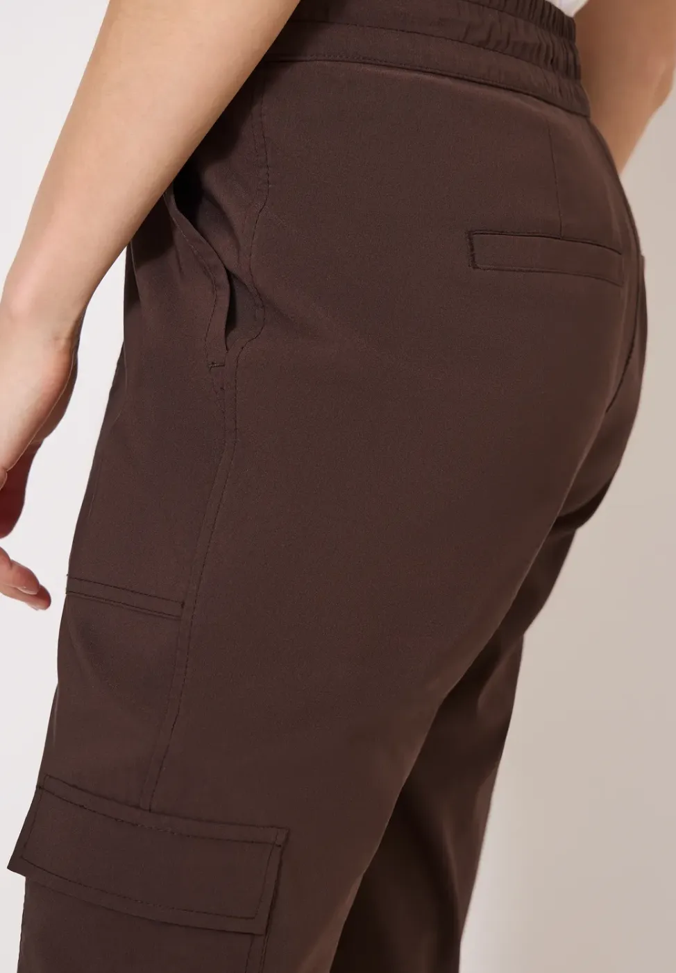 Mid Waist Slim Legs broek in cargo-look