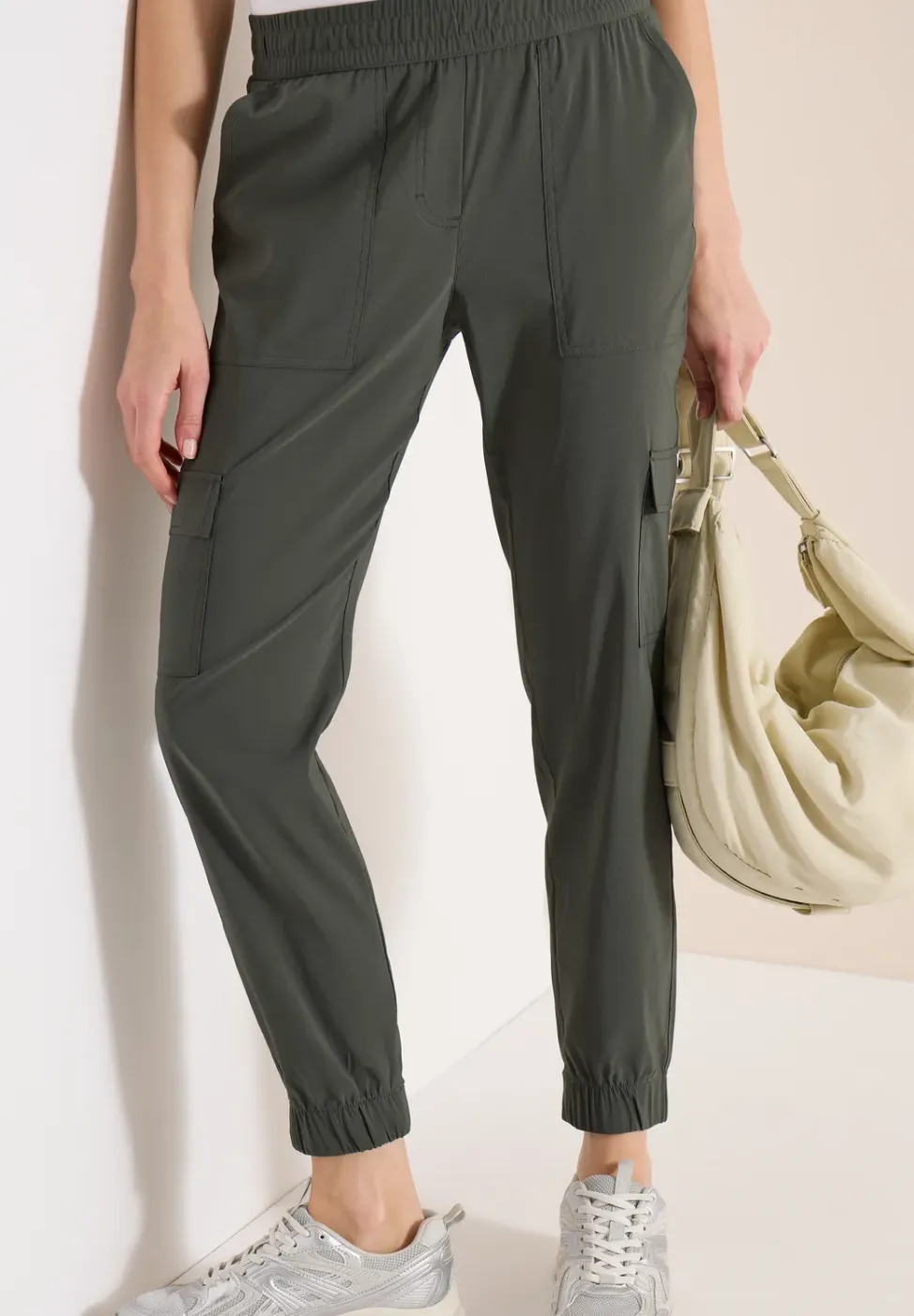 Mid Waist Slim Legs broek in cargo-look