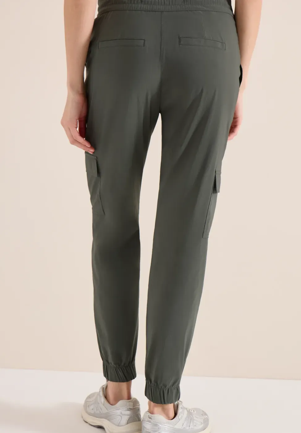 Mid Waist Slim Legs broek in cargo-look