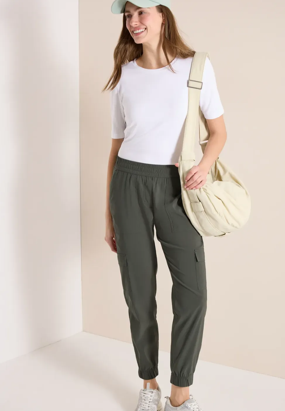 Mid Waist Slim Legs broek in cargo-look