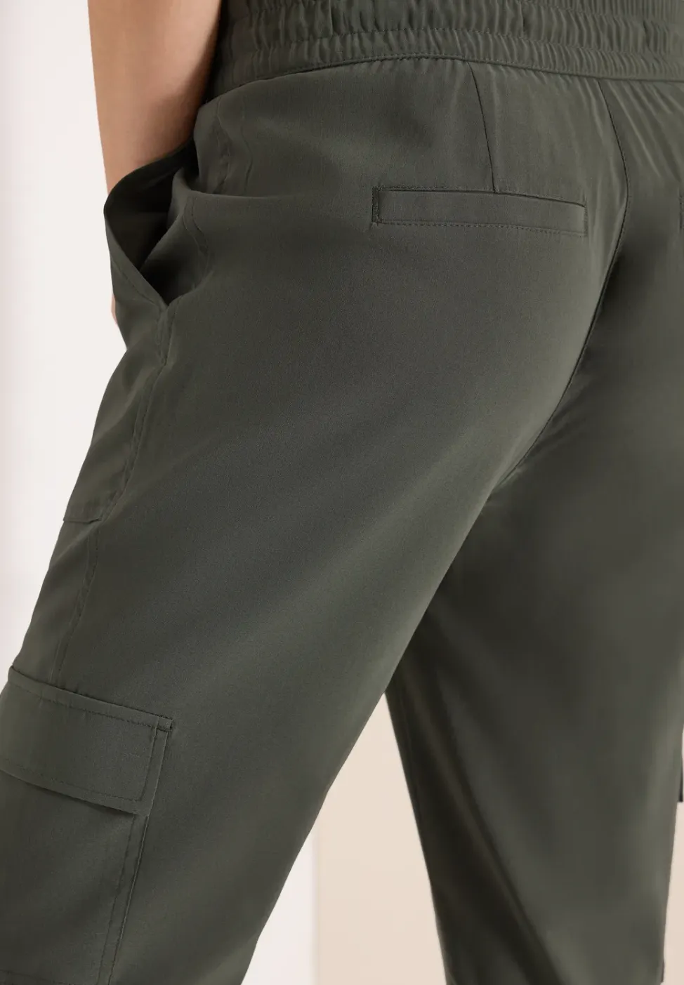 Mid Waist Slim Legs broek in cargo-look
