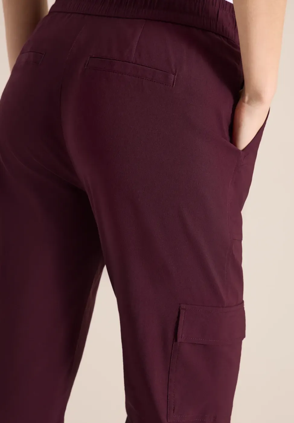 Mid Waist Slim Legs broek in cargo-look