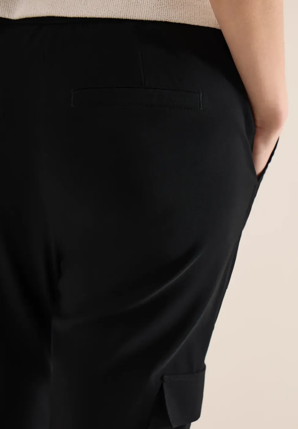 Mid Waist Slim Legs broek in cargo-look