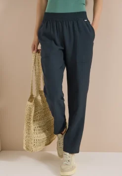Mid Waist Slim Legs broek in Loose Fit