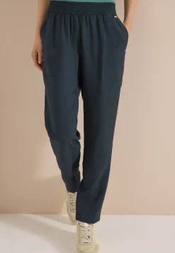 Mid Waist Slim Legs broek in Loose Fit